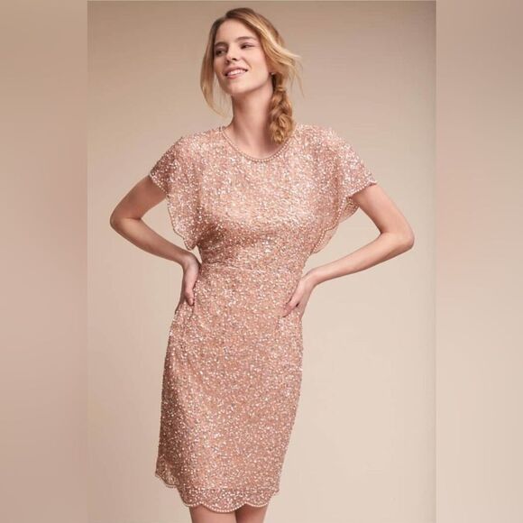 Adrianna Papell Flutter Sleeve Dress - Picture 1 of 11